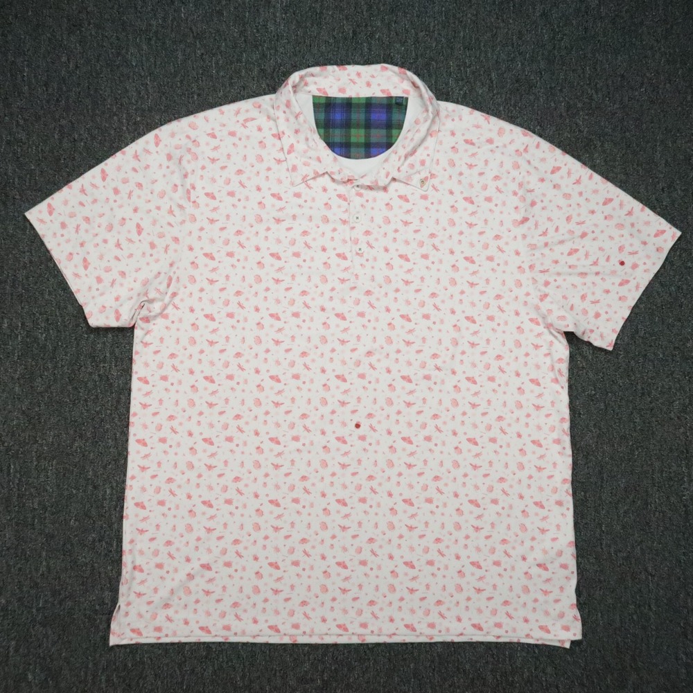 William Murray Shirt Mens XXL Red White Buggin Out Golf Polo‎ 2XL